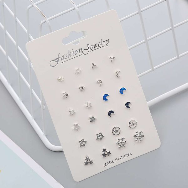 

small earrings simple fashion plated pairs set