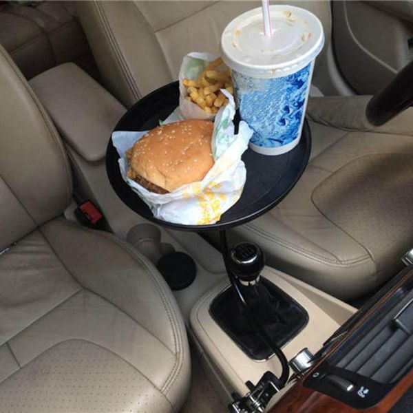 

car organizer useful auto mount holder stand travel drink cup coffee table tray