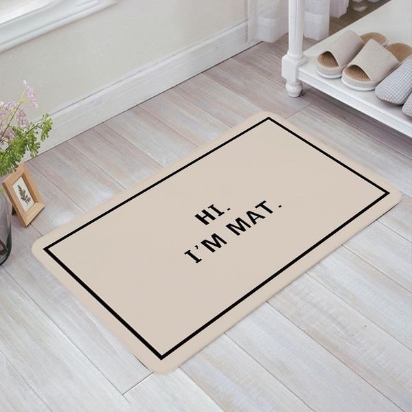 

cushion/decorative pillow hi.i'm mat doormats anti-slip carpet rug bathroom entrance outdoor floor home decor