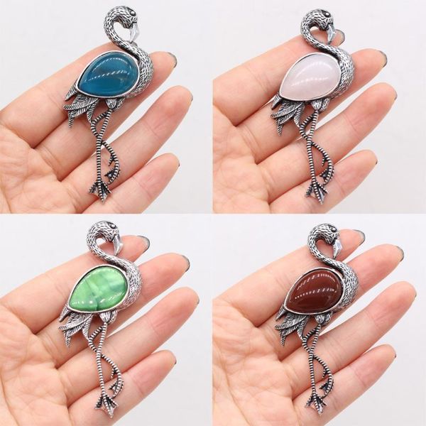 

pins, brooches exquisite flamingo alloy pin women bag clothes lapel adventure badge gift, Gray