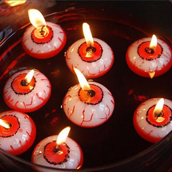 

candles scary eyeball floating halloween atmosphere candle lamp 3d lifelike radial pattern 1/2/5pcs