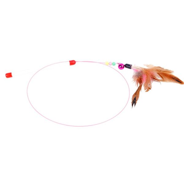 

cat toys 1pcs pet kitten bell play playing toy fun funny dangle leather rat rod products