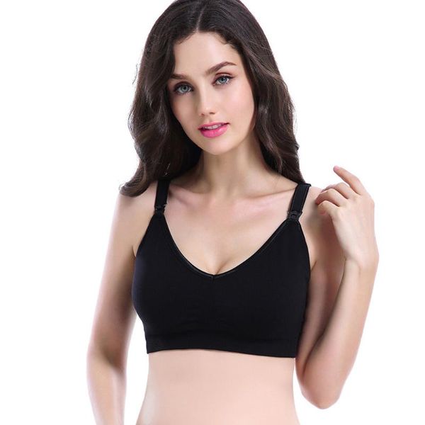 

bras womens sleeping nursing bra wirebreastfeeding fashion underwear breathable elasticity comfortable- size l black, Red;black