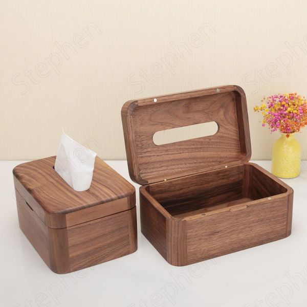 

tissue boxes & napkins simple solid wood box nordic modern maple walnut acacia wooden paper towel storage coffee table desknapkin holder
