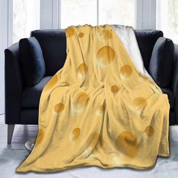 

Funny Cute Sweet Cheese Sofa Throw Blanket Flannel Super Soft Fleece Beach Picnic Bedspread Home Decor All Season for Baby Dog