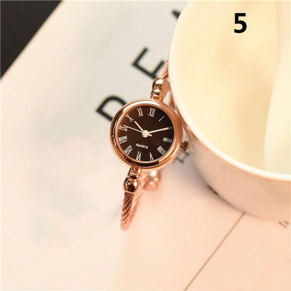 

wristwatches 1 pcs women lady girl student wrist quartz watch mini round alloy vintage gift aic88, Slivery;brown