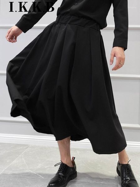 

men's pants skirt 2021 children's lovers' wear summer retro loose, Black