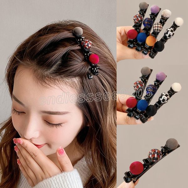 Donna Pompon Bang Clip Forcine Hairgrip Donna Ragazza Clip per capelli Alice Twist Hair Styling Barrettes Accessori per capelli