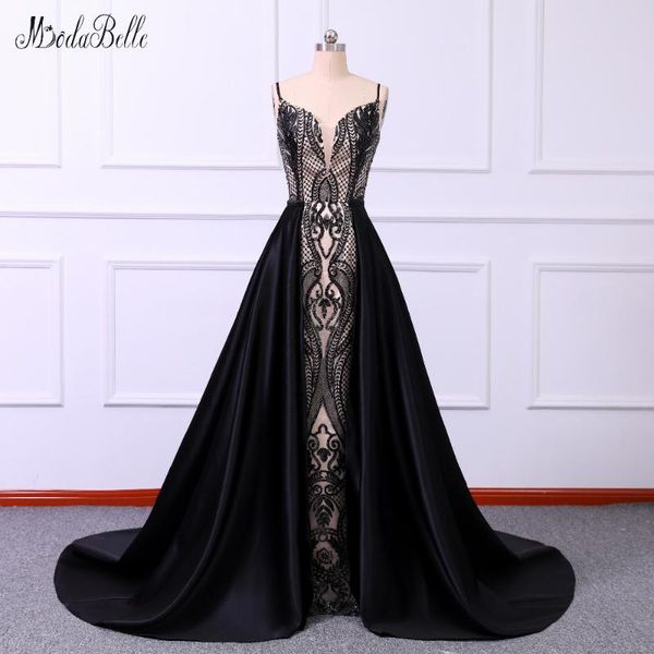 

party dresses modabelle 2021 black prom dress with detachable train vestido formatura sequins de festa longo, White;black