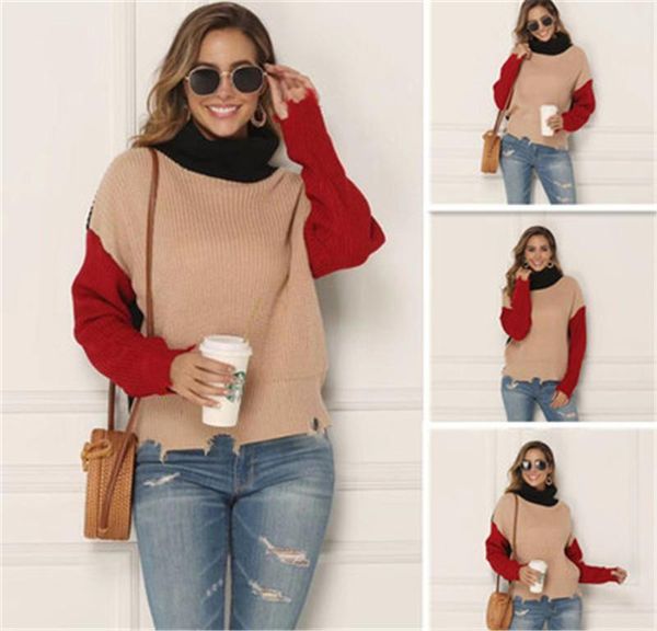 

womens casual loose sweater fashion trend plus size bottoming sweaters designer female autumn long sleeve slim turtle neck clothing, White;black