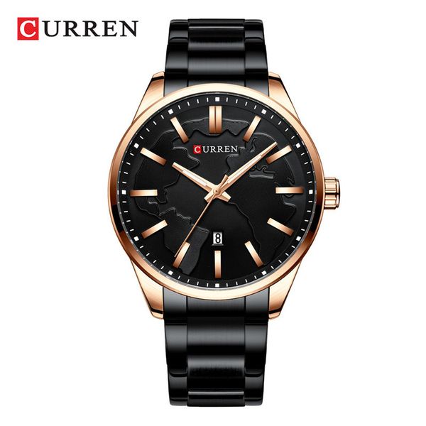 

curren watches 8366 business watch men creative design big dial quartz wristwatch stainless steel band wristwatches relogio masculino date d, Slivery;brown