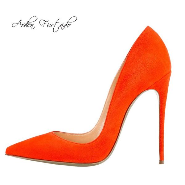 

dress shoes arden furtado 2021 spring fashion women's pointed toe stilettos heels slip-on pumps purple blue orange party, Black