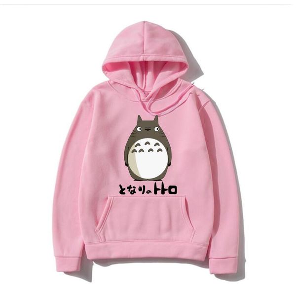 

men's hoodies & sweatshirts anime totoro homme pull sweat vetement manga femme capuche oversize 's sudadera hombre, Black