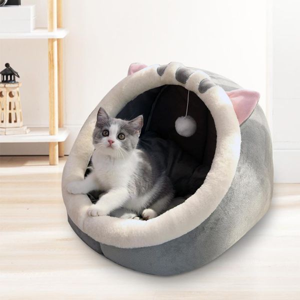 

cat beds & furniture summer cozy kennel warm bed soft nest mat pet basket small dog teddy house cave kitten sleeping lounger cushion accesso