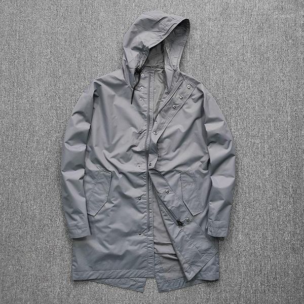 

men's trench coats 2021 thin long casaco coat masculino, Tan;black