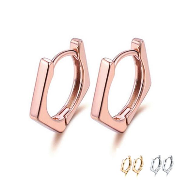 

hoop & huggie silverhoo 925 sterling silver earrings for women sleep without picking allergy earring party simple jewelry, Golden;silver