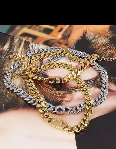 

punk thick gold necklace women's stainless steel chain necklaces for women choker jewelry gift chains, Silver