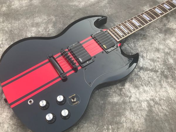 

sg electric guitar body mahogany black hardware emg pickups