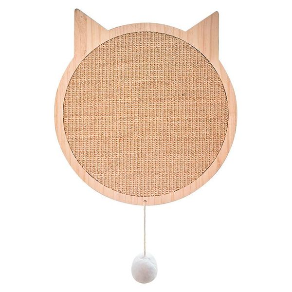 

cat beds & furniture wooden scratching board with balls toys pet sisal scratcher pad claw grinding creative kitten nail scraper mat