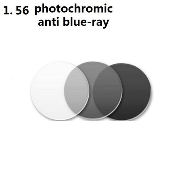 

sunglasses cases & bags 1.56 aspheric anti blue ray pochromic gray myopia optical eyeglasses lenses glass lens sunglasse wear colored for ey