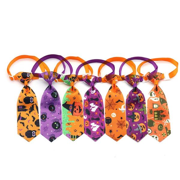 

50/100 pc halloween puppy dog cat bow tie necktie for holiday party pet small bowties supplies accessories bows apparel