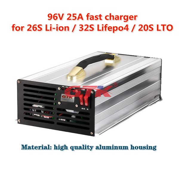 GTK Smart Charger для 96V 25A 26S Li-Ion / 32S LifePO4 / 20S LTO / Wide Actial Battery Battery
