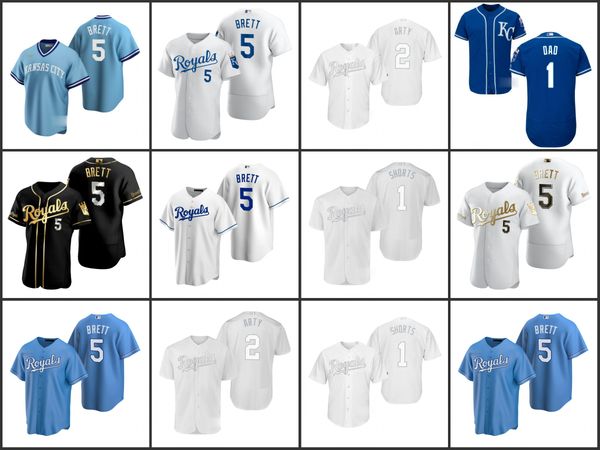 

kansas royals men 5 george brett 2 humberto arteaga arty 1 nicky lopez shorts women youthjersey, Black;red