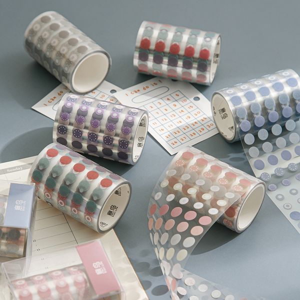

1250 pcs/ roll dots washi tape round stickers dot stickers for diy decorative diary planner scrapbooking p ablums