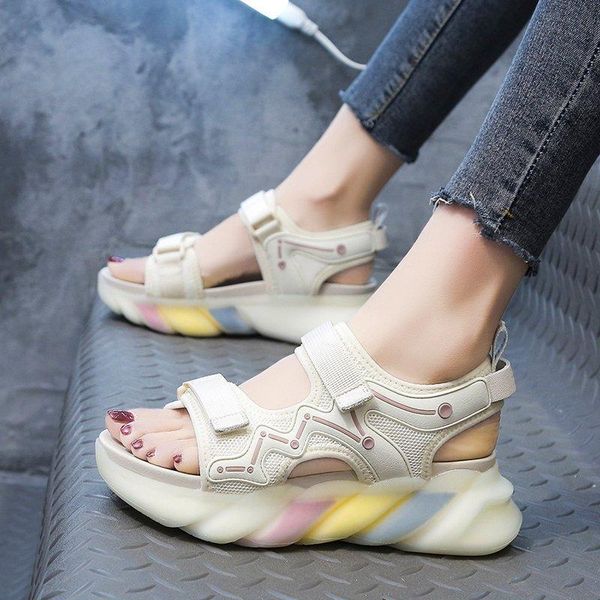 

sandals sports daddy women 2021 summer casual fashion platform, Black