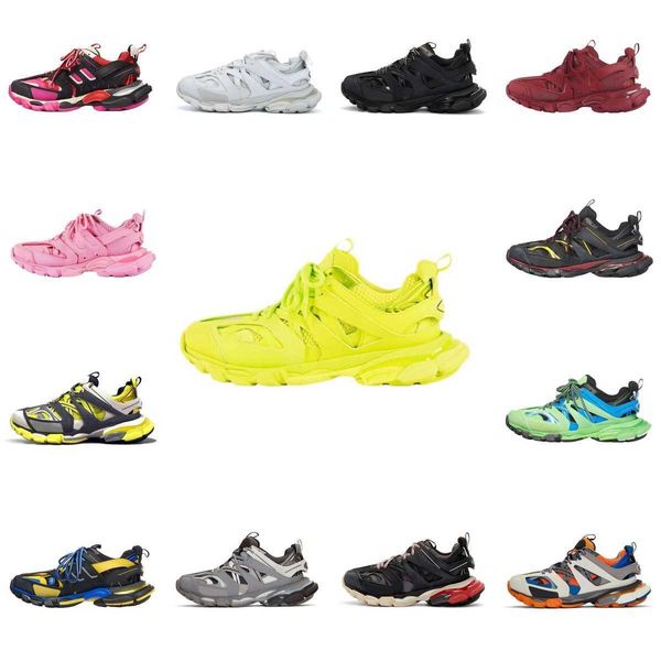 

17fw paris designers track triple s 3.0 casual shoes clunky running sneakers black white pink grey beige orange blue men women luxurys