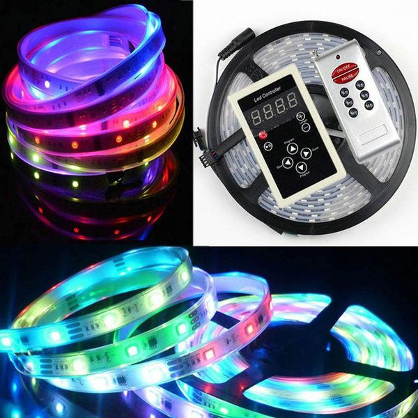 

intelligent tm1812 flexible 1812ic rgb led light strip dream color 300led 60led/m waterproof ip67+133 controller strips