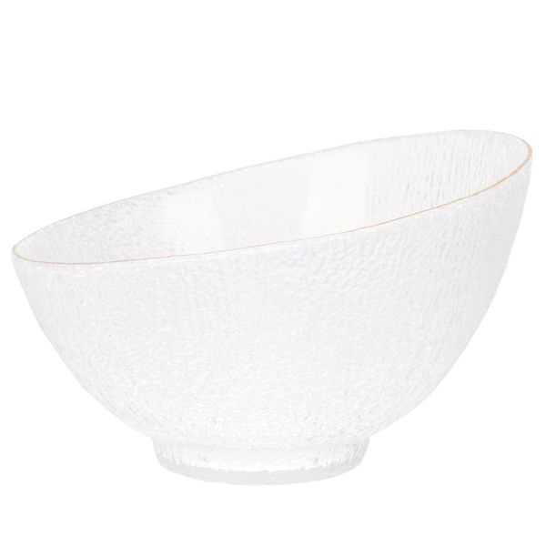 

bowls 1pc home transparent glass bowl exquisite oblique mouth salad vegetable