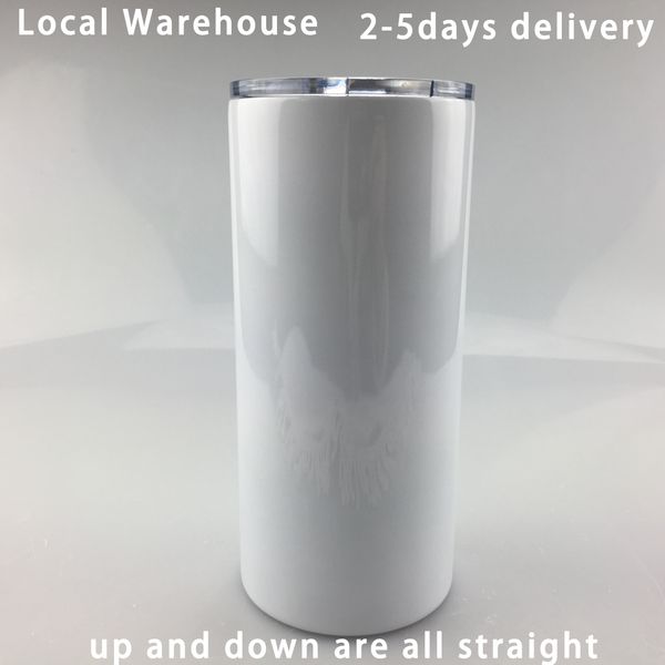 

local warehouse 22oz skinny sublimation tumbler stainless steel straight tumblers with lid double wall insulation vacuum water bottle coffee