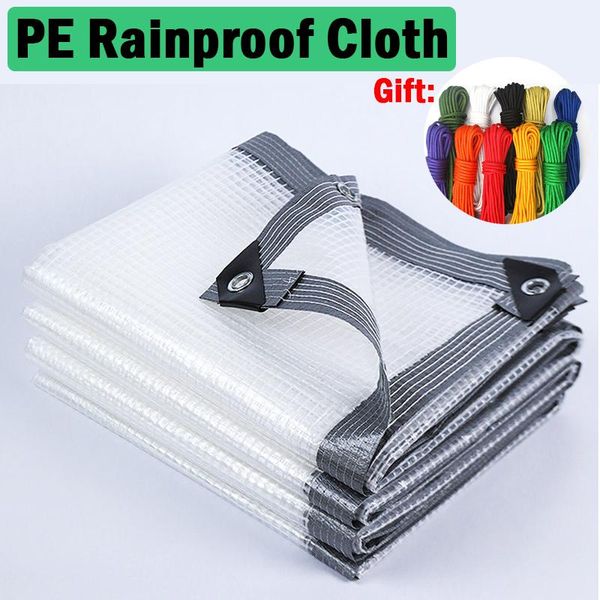 

shade thick 0.3mm pe tarpaulin rainproof cloth garden pergola canvas transparent succulent bonsai plants keep warm waterproof cover