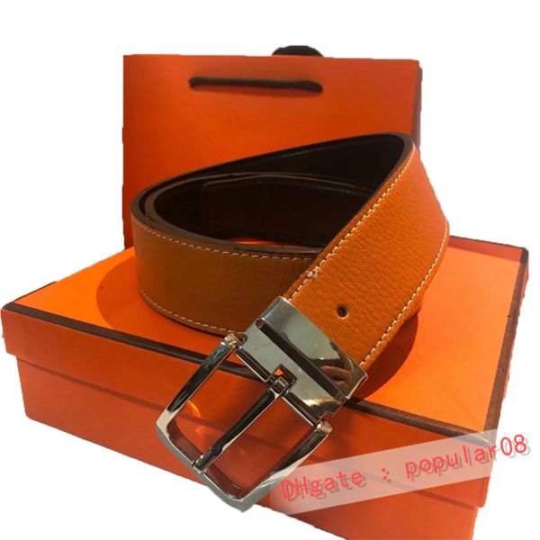 

belt fashion genuine leather men belt designer luxury smooth buckle luxury belt jeans cow strap, Black;brown