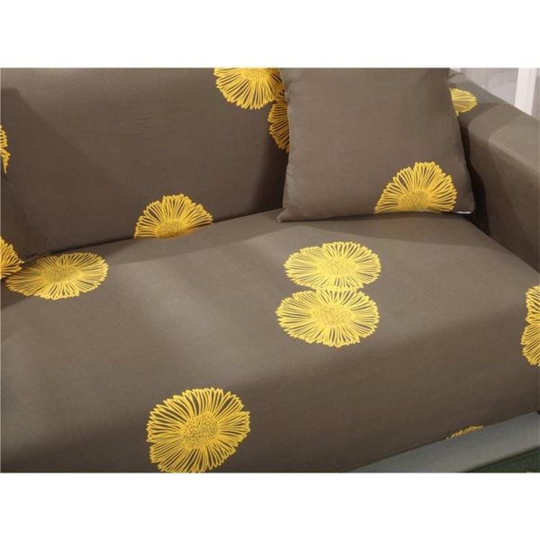 

chair covers 1/2/3/4 seater sun flowers sofa funiture cover couch protect loveseat slipcover all-inclusive slip-resistant