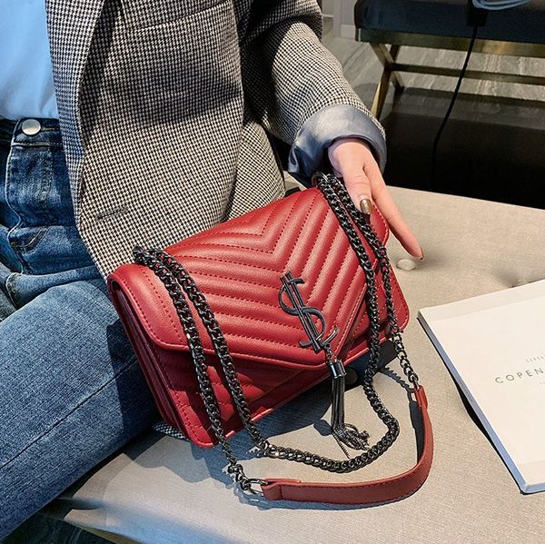 

2023 fashion women's bag small fragrant style lingge chain shoulder crossbody messenger handbags