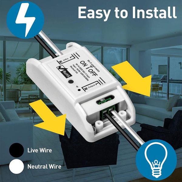 

smart light switch module universal breaker wifi diy life app wireless remote control works with alexa google home automation modules