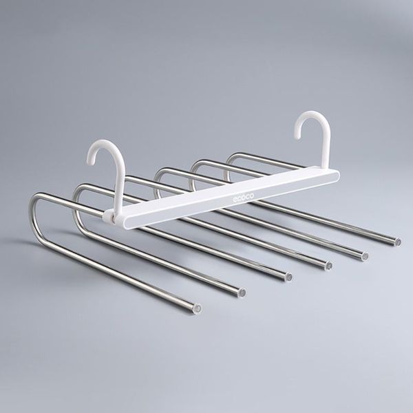 

hangers & racks clothes stainless steel shelf organizer multifunctional trouser storage rack adjustable pants tie closet