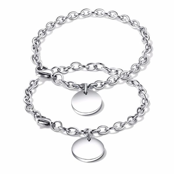 

charm bracelets custom disc bracelet personalized initial in stainless steel jewelry bridesmaid gift, Golden;silver