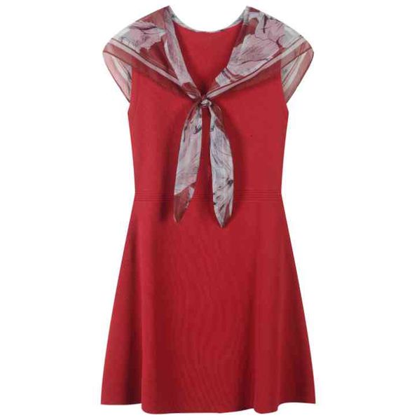 

capris 2021 summer fashion knitted women bow tie elegant print patchwork slim fitted red black long sweater, Black;gray