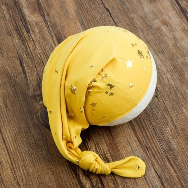 

caps & hats baby knot tail cap starry sky hat born pography props infants beanies, Yellow