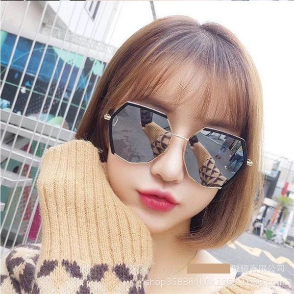 

xkW ZO9Sb net red eyeglass color film dazzle Cycling Glasses women fashion sunglasses 1882 large Outdoor Glasses Sunglasses frame metal, White;black