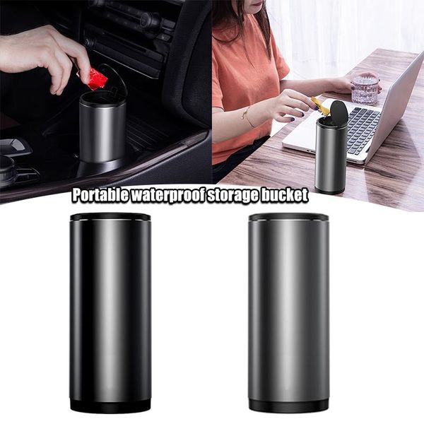 

car organizer trash can with lid multipurpose mini leak proof bin for office zpt5