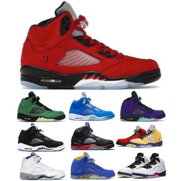 

jumpman 5 5s sports basketball shoes raging bull red white stealth what the quai oreo oregon 2021 men women running shoe high