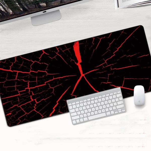 

mouse pads & wrist rests red and black 80x30cm rubber large pc mousepad gamer gaming big xxl desk keyboard mat for computer lap900x400mm