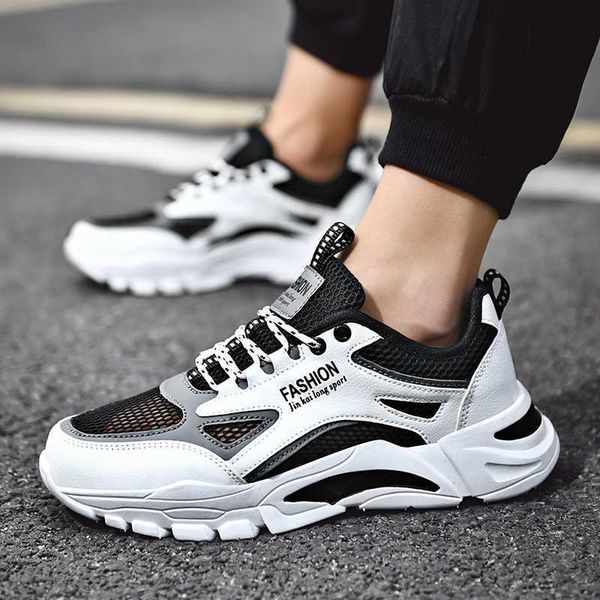 

mens running shoes2021 summer hollow net running youth leisure fashion breathable light white sports men's shoes traniers sneakers