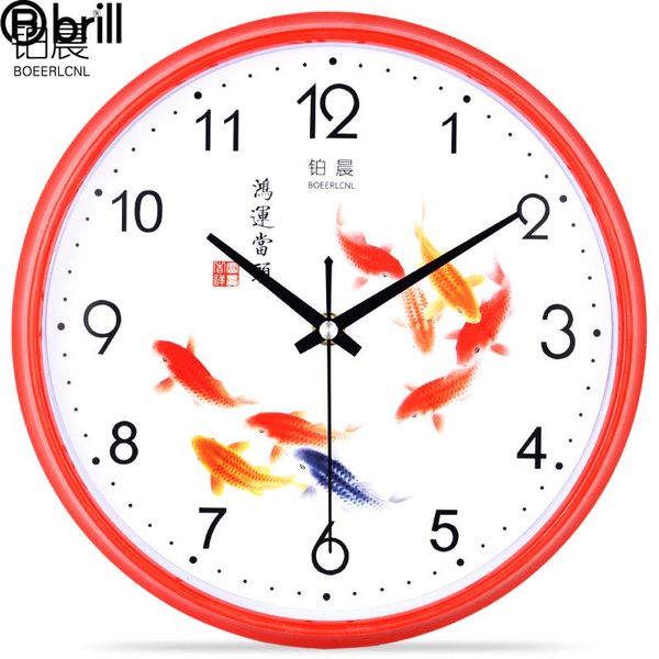 

silent china wall clock vintage classic simple retro modern clocks lucky fish rustic creative reloj de pared