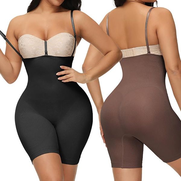 

women's shapers seamless body shapewear women sling shaping underwear female high-elastic lingerie waist gather bodysuit ladies slimmin, Black;white
