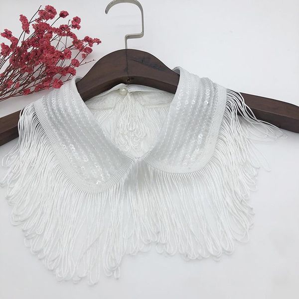 

white elegant fake collars for women girls doll necklace collar shoulder wrap shawl female detachable bow ties, Black;gray